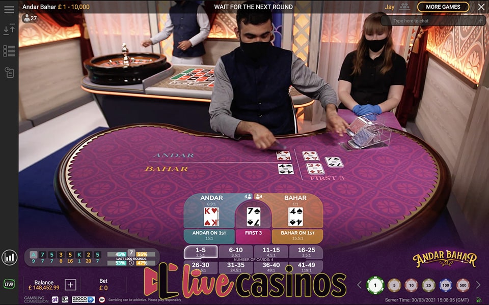 Live Andar Bahar (Playtech)