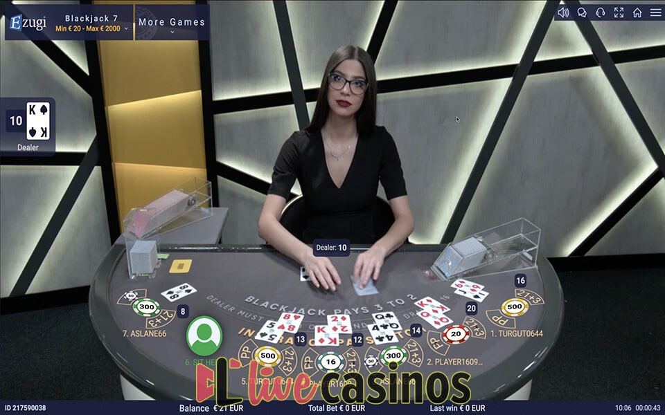 Live Blackjack (Ezugi)