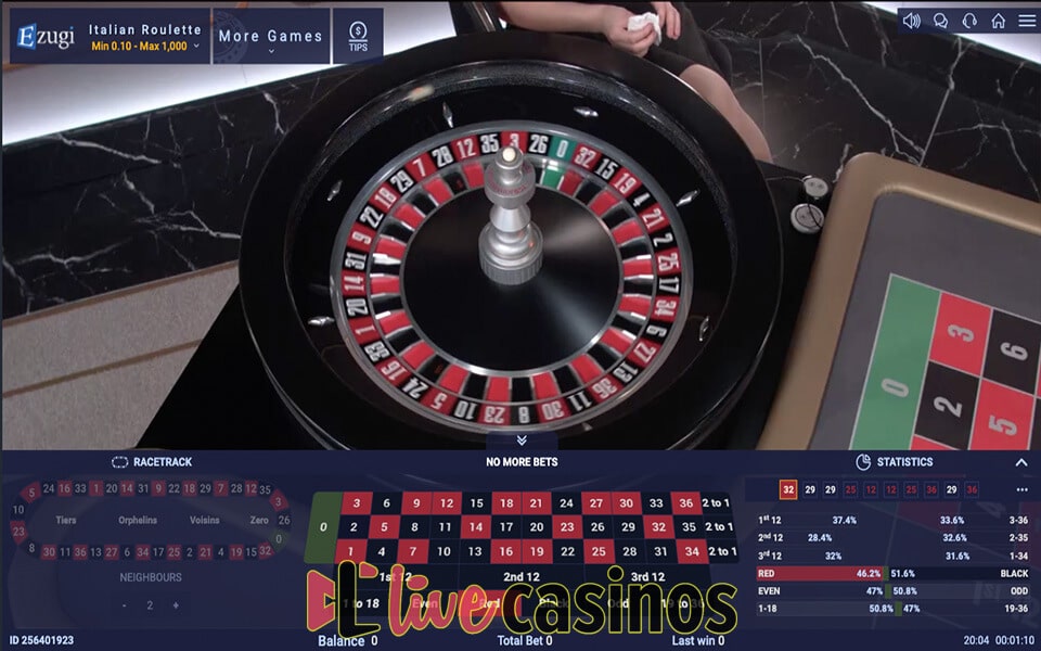 Live Roulette (Ezugi)