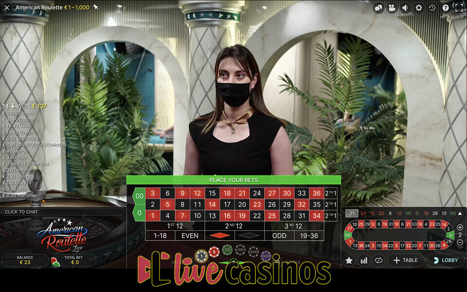 Live American Roulette