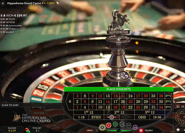 Hippodrome Casino Roulette