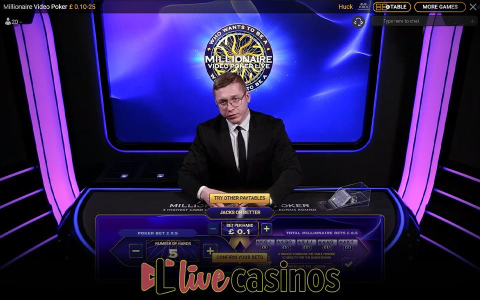 Who Wants to Be a Millionaire Video Poker