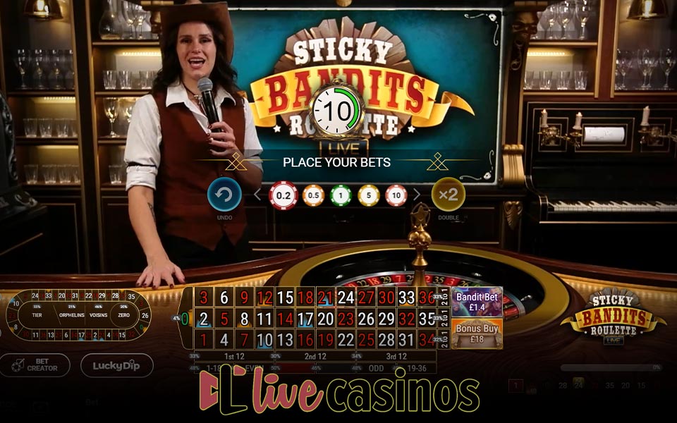 Sticky Bandits Roulette Live