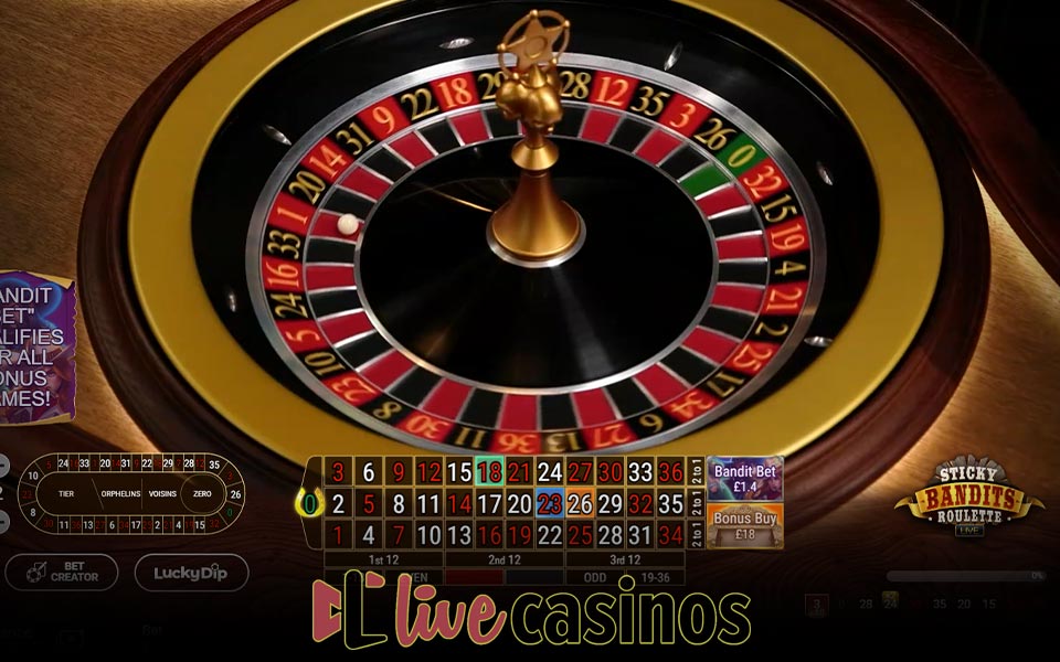 Sticky Bandits Roulette Live